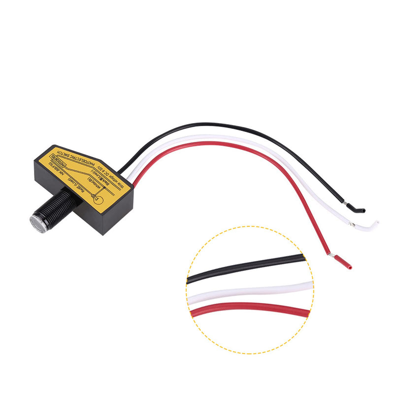 [Australia - AusPower] - 12v 24v 36v 48v Photoelectric Switch, 8V to 50VDC Photocell Switch Mini Light Automatic Switching Sensor Remote Photocell Dusk to Till Dawn 