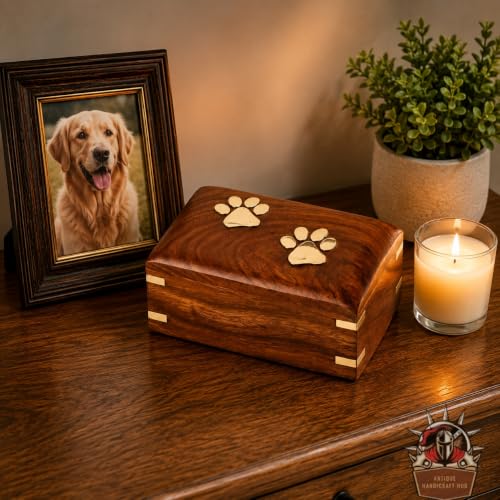 Rosewood Cremation Box Pet Urn Peaceful Pet Memorial Keepsake Urn for Ashes