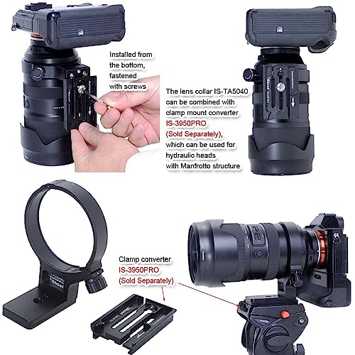 iShoot Metal Tripod Mount Ring Lens Collar Compatible with Tamron 50-400mm f/4.5-6.3 Di III VXD A067, Lens Support Holder Bracket Bottom is Arca-Swiss Fit Quick Release Plate Dovetail Groove