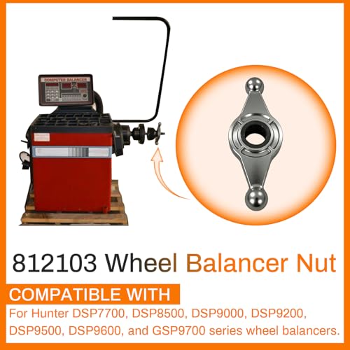 HUAYOUR wheel balancer hub wing nut compatible with Hunter DSP series, metal threaded fastener