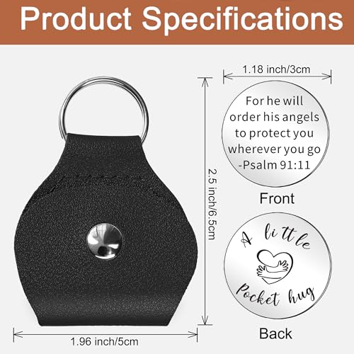 WTOPP Bible Verse Pocket Hug Gifts For He Will Order His Angels to Protect You Wherever You Go Religious Jewelry Christian Gift