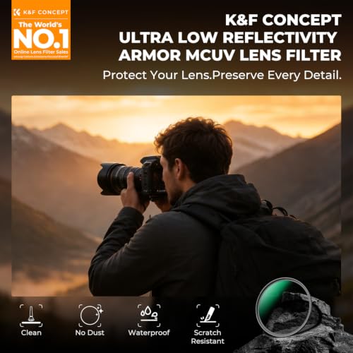 K&F CONCEPT 72mm HD Armor & Ultra Low Reflectivity MCUV Lens Filter