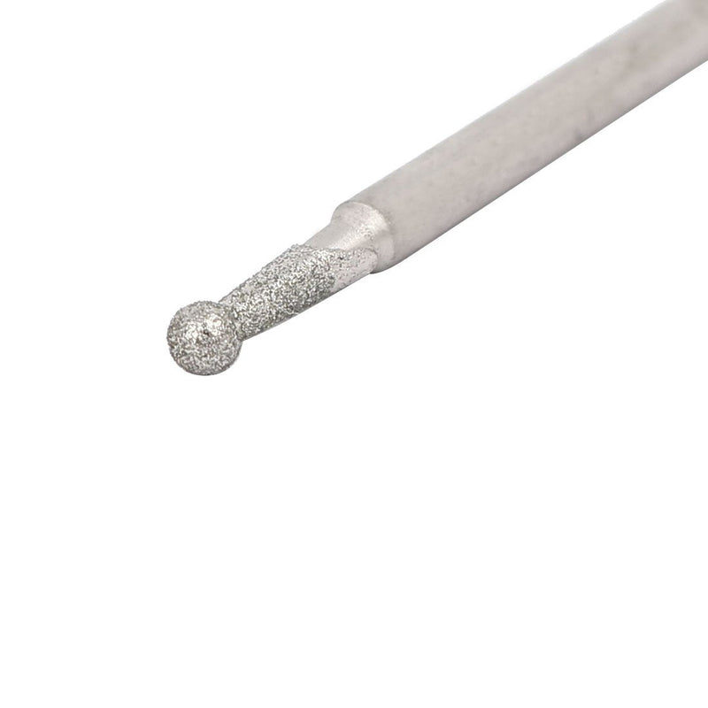 sourcingmap® 2.35mm Shank 2mm Dia Diamond Head Ball Shaped Grinding Mounted Point Bit 20pcs | Head ball grinding mounted bit 2 mm