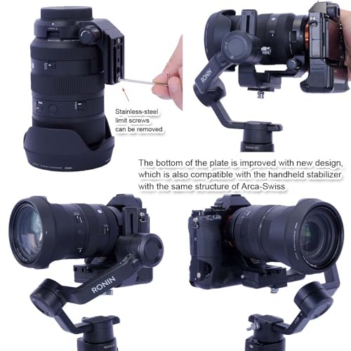 Lens Collar Tripod Mount Ring Compatible with Sigma 28-105mm F2.8 DG DN Art, 50mm F1.2 DG DN Art, 50mm F1.4 DG HSM Art, 28mm F1.4 DG HSM Art (E-Mount), Bottom is Arca-Swiss Fit Quick Release Plate