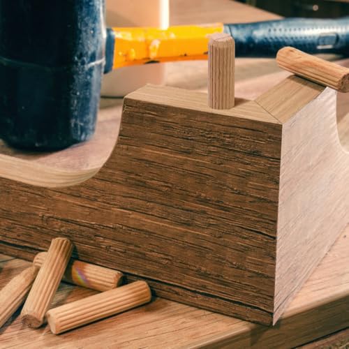 FoDau770 1/2 x 1-3/4 inch beech wood dowel pins, 200-piece set