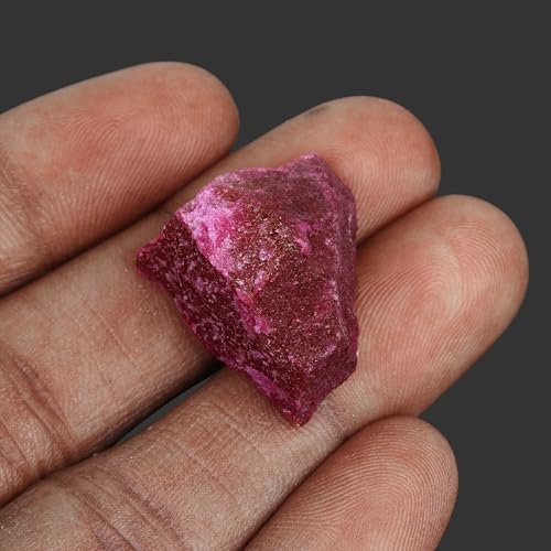 77 Ct. A Grade Natural Raw Rough Red Ruby Earth Mined Healing Crystal Rough Stone for Cabbing, Lapidary GA-124
