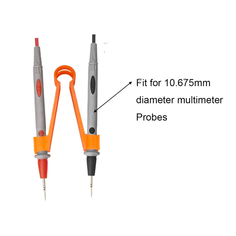 [Australia - AusPower] - Multimeter Probe Tweezers, Multimeter Test Probes Holder, Orange, M 