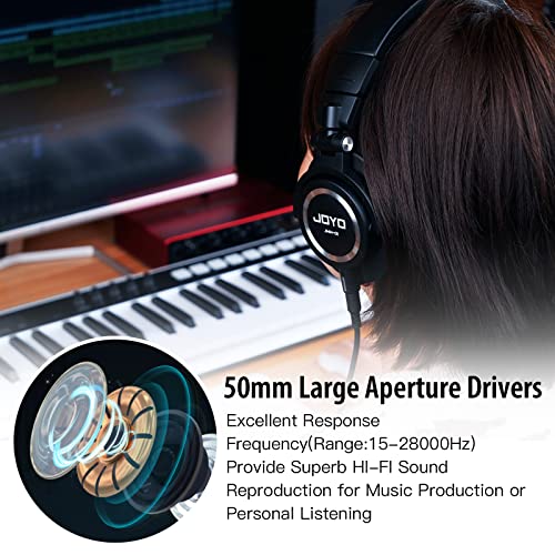 JOYO SP-01 Bluetooth Page Turner Pedal for ipad and JMH-01 Studio Monitor Headphones for Recording