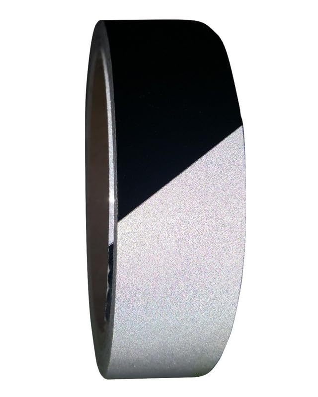 LiteMark EG-700 Reflective Tape, High Visibility Engineering Grade Safety Tape Black/White (1 Inch x 30 Foot) 1 Inch x 30 Foot