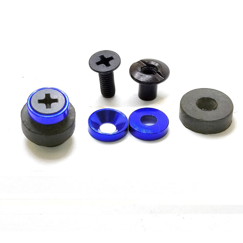 [Australia - AusPower] - Colorful Chicago Screws,Mixed Color Phillips Head Stainless Steel 304 Antirust Screw Holster Fastener eather Straps/Belts Kydex Holster/Sheath Repair (Mixed Color, 4mm Rubber pad,20 Sets) 