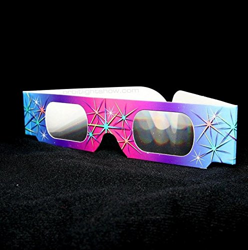 [Australia - AusPower] - Fireworks Diffraction Glasses (50 Rainbow Spectrum Frames + 1 Exclusive Bonus Pair) - Foldable Paper/Cardboard Frames - 51 Glasses Total 