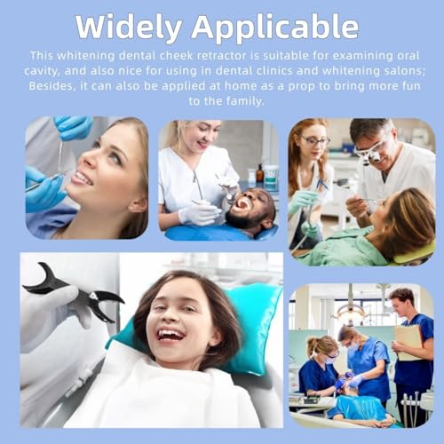 Dental Cheek Holder, Autoclavable Double Head Mouth Opener for Teeth Whitening, 2 Sizes T-shaped Transparent Lip Cheek Holder for Dentist, Oral Care, Party, Mouth Guard, Pronouncing Black