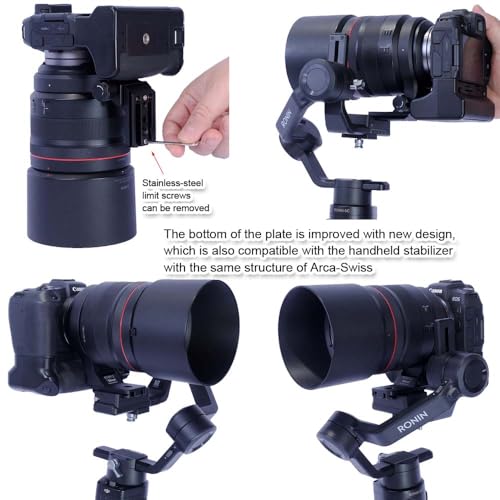 iShoot Lens Collar Tripod Mount Ring Compatible with Canon RF 85mm F1.2L USM DS, RF 85mm F1.2L USM, Support Vertical Shoot, Arca-Swiss Fit Quick Release Plate Bracket for Arca Fit Clamp & Stabilizer