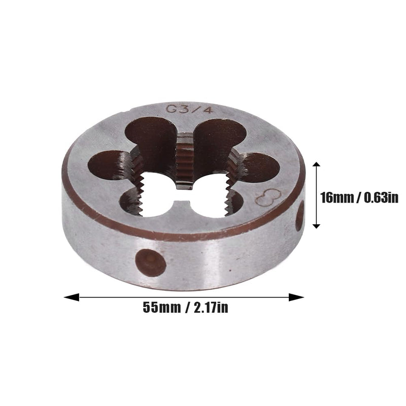 [Australia - AusPower] - Round Thread Die Alloy Steel G3/4 Hand Tools Thread Die Pipe Thread Die Male Thread Cutting Pipe Thread Cutting Pipe Tap Metric Male Thread Die 