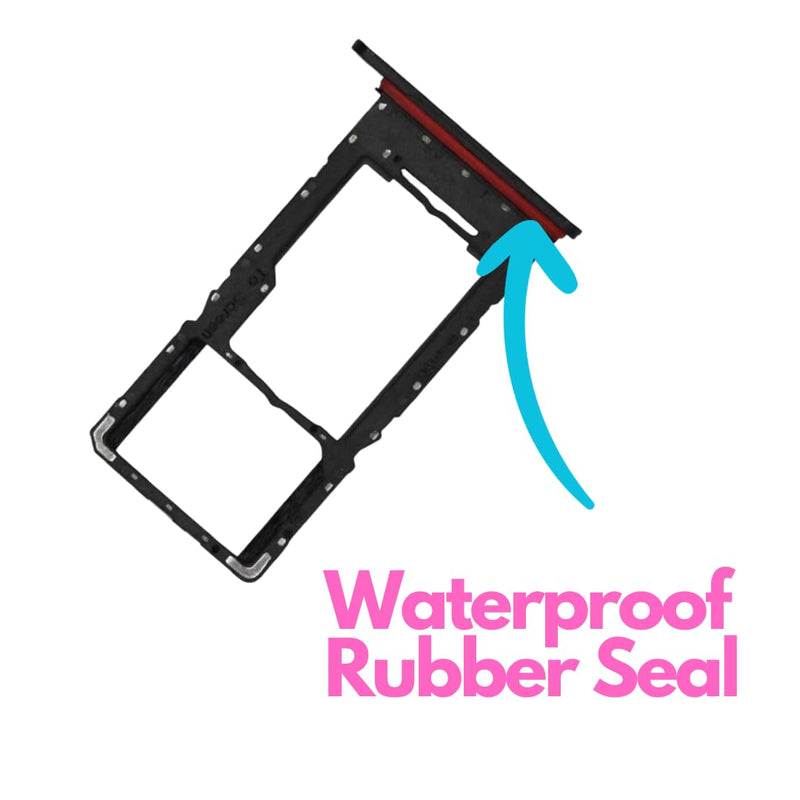 [Australia - AusPower] - Waterproof Sim Card Tray SD Card Holder Replacement for Samsung Galaxy A14 (5G) SM-A146U A146U1 S146VL with Water Proof Rubber Seal USA Version - Black 