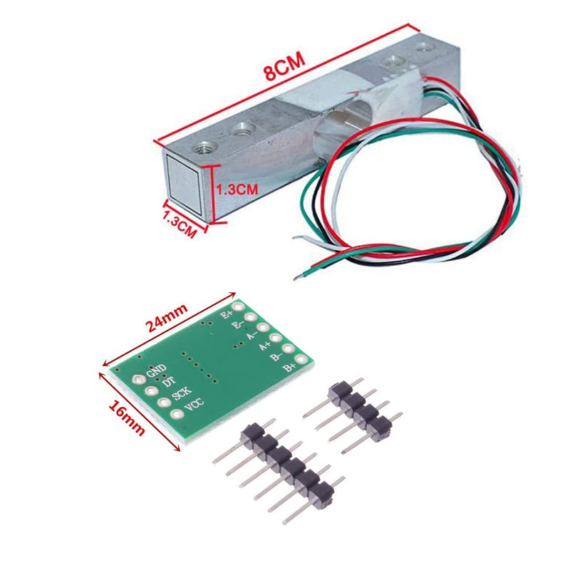 [Australia - AusPower] - Aihasd Digital Load Cell Weight Sensor 20 kg Portable Electronic Kitchen Scales + HX711 Weighing Sensors Ad Module for Arduino 