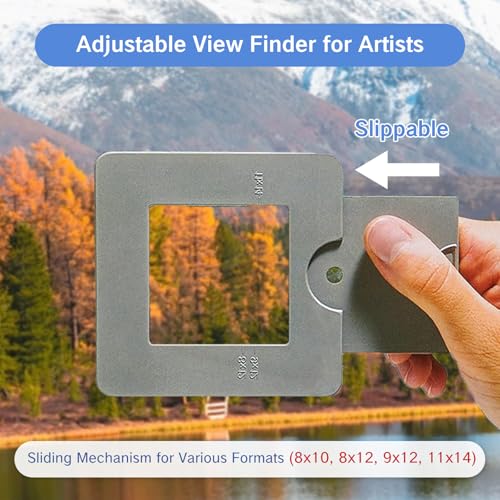 View Finder for Artists Painting Photography Artist Tool with Sliding Mechanism Optical Viewfinder for Art Composition Custom Reel Tool for Directors Snow Weather Camera Aid