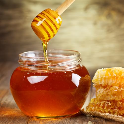100 PCS Wooden Honey Sticks Dipper 6 Inch, Mini Honeycomb Honey Stirrer 6 Inch 100 Pcs