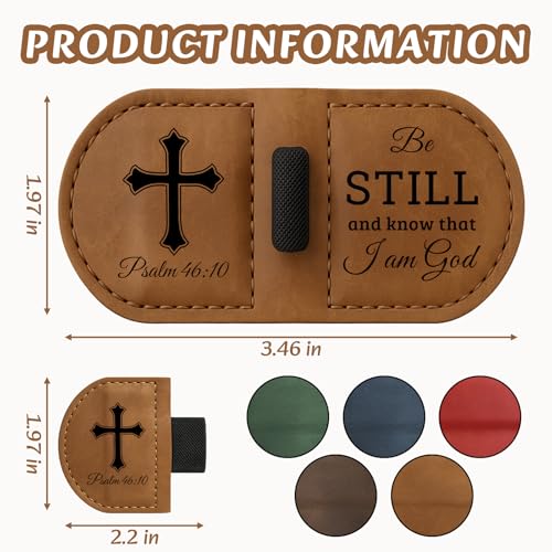 Magnetic Bookmarks with Pen Holder, Bible Bookmark (Brown-Psalm 119：105) Brown Psalm 119：105