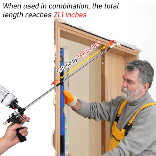 Yanzilongcn professional foam spray gun extension kit with four tubular adhesive dispenser accessories
