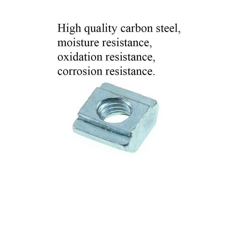 [Australia - AusPower] - T Nuts Tee Sliding Slot Nuts 20 Series M5 Threaded Slide in Pre-Assembly for 20x20 Aluminum Extrusions Frame with Profile 2020 Sereis 6mm Slot for CNC Router Build Rail 3D Printer 60pcs 20Series M5-60Pack 