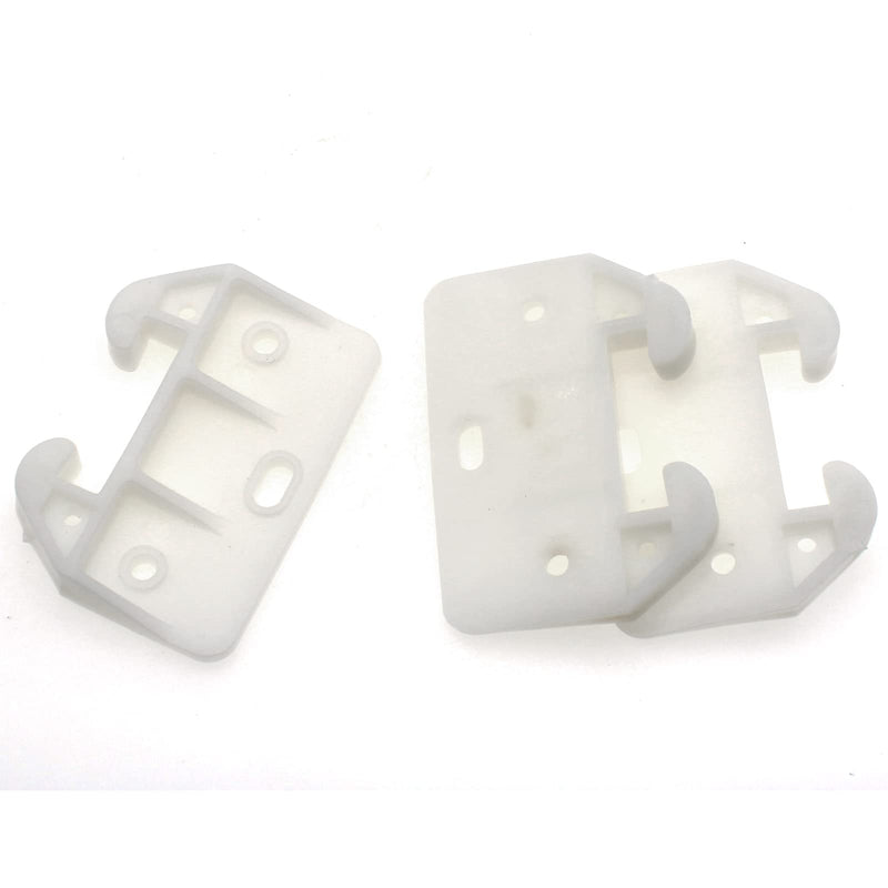 [Australia - AusPower] - FDXGYH 10 Pcs Plastic Drawer Guides Drawer Track Guides Drawer Rail for Dressers Hutches and Drawer Systems [White] 58×41×16mm 