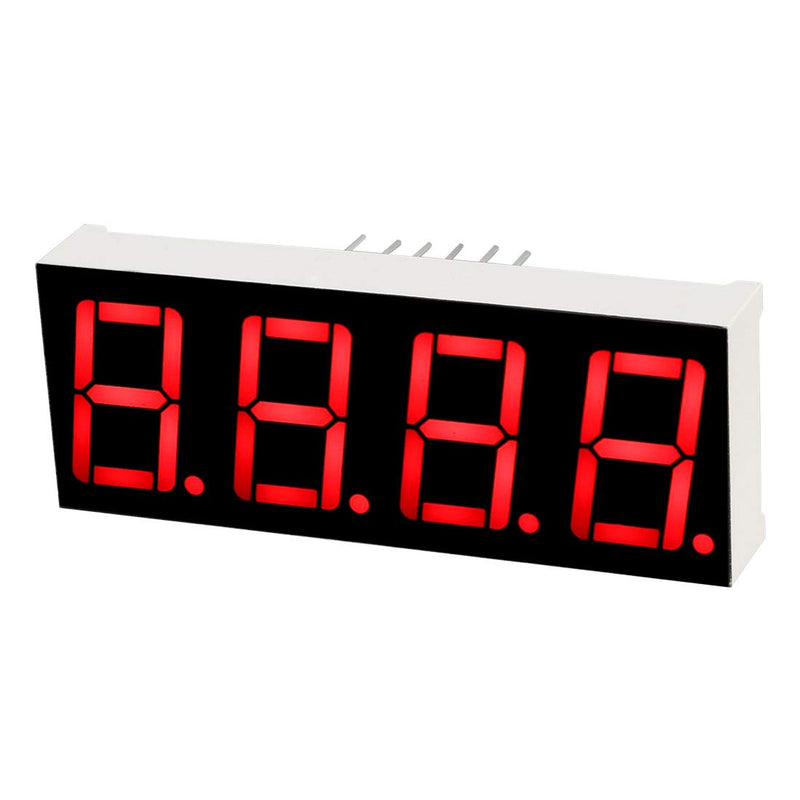 [Australia - AusPower] - uxcell Common Anode 12Pin 4 Bit 7 Segment Display 1.98 x 0.75 x 0.31 Inch 0.55" Red LED Display Digital Tube 5pcs 5 