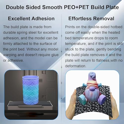IdeaFormer PEO PET Printing Plate for Flashforge Adventurer 5M/5M Pro, 235 x 235 mm Flexible Spring Steel Print Bed Adventurer 5M/5M Pro Build Plate