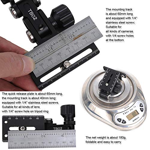iShoot Metal Retractable Camera & Telephoto Zoom Lens Bracket Holder, Foldable Long Focus Lens Support Stand Bayonet Protector with Quick Release Plate Compatible with Arca-Swiss Fit Tripod Head Clamp