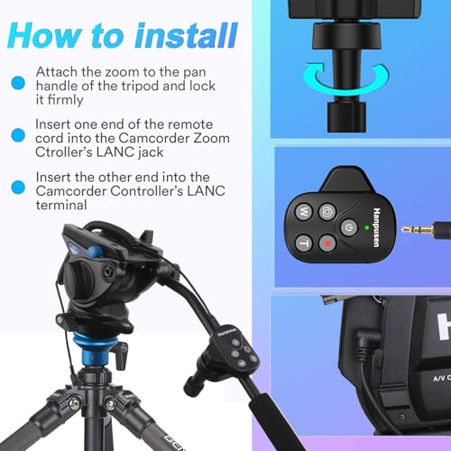 Camcorder Remote Control Zoom Controller for LANC or Remote Jack (2.5 mm)