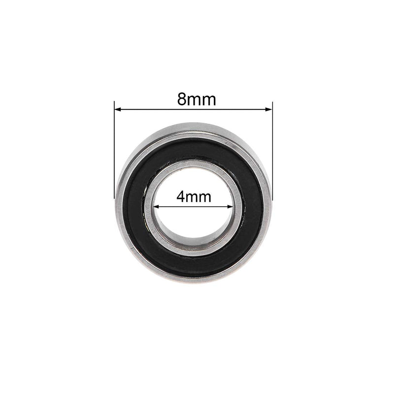 [Australia - AusPower] - uxcell MR84-2RS Deep Groove Ball Bearings 4mm Inner Dia 8mm OD 3mm Bore Double Sealed Chrome Steel Z2 10pcs 4mmx8mmx3mm 