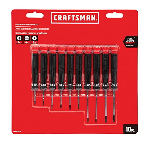 CRAFTSMAN Precision 10-piece screwdriver set, old version with assorted screwdrivers for detailed repairs
