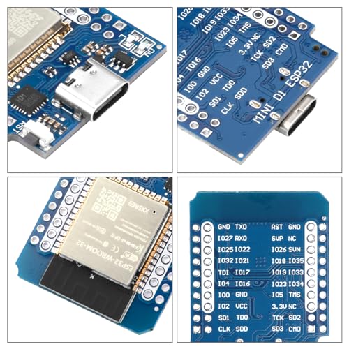Pack of 3 Mini for ESP32 Development Board NodeMCU WiFi Bluetooth Development Board CH9102F Chip Compatible Arduino IDE