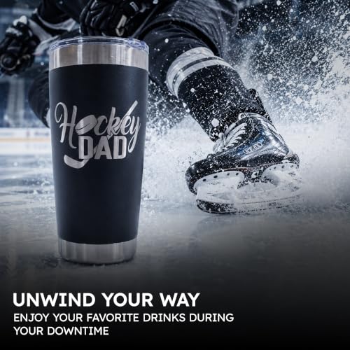 Maverick Advantage Hockey Mom Dad Tumbler Set 20oz Black Sliding Lock Lid