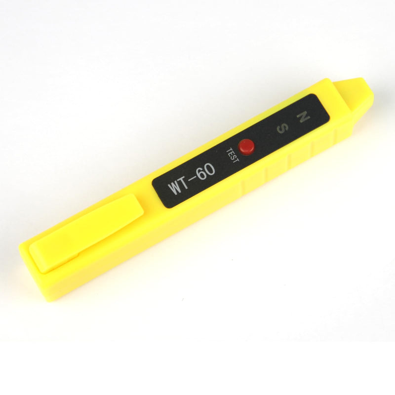 [Australia - AusPower] - Magnetic Polarity Tester Meter Gauge Detection Pen Magnet North and South Pole Detector Identifier Magnets Gauss Test ±5mT Sensitivity Sensing Area 9x9mm (1.5V Batt Not Included) 