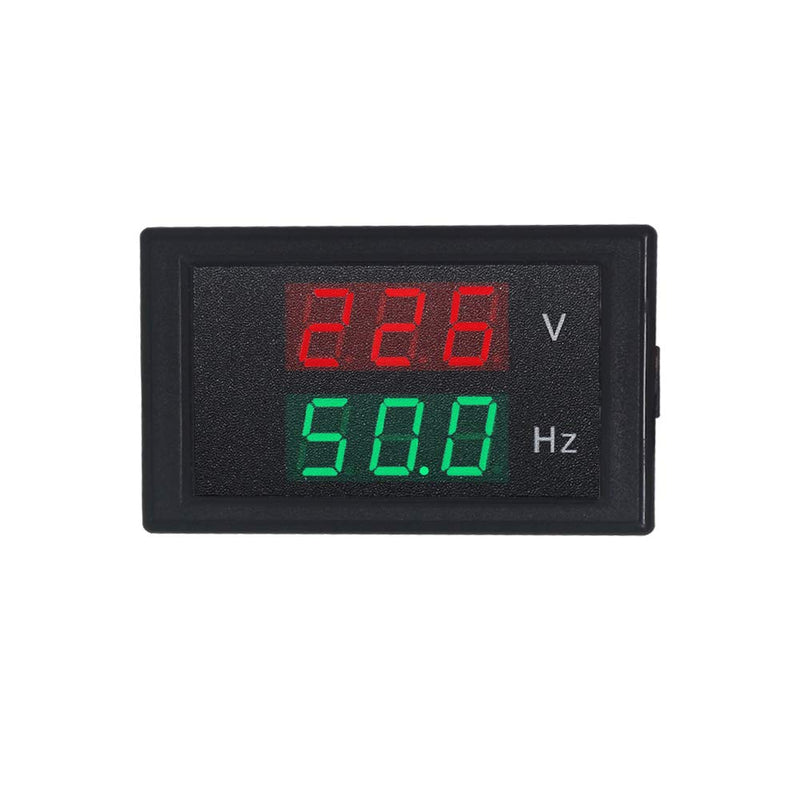 KETOTEK Digital AC Voltmeter Panel Mounting Meter AC80-300V Frequency Counter 45.0-65.0 HZ LED Display Voltage Volt Frequency Meter Tester Gauge V-H