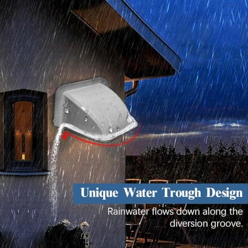 Universal Security Camera Cover Shield Sun Rain, Waterproof Protective Roof White 1 Pack