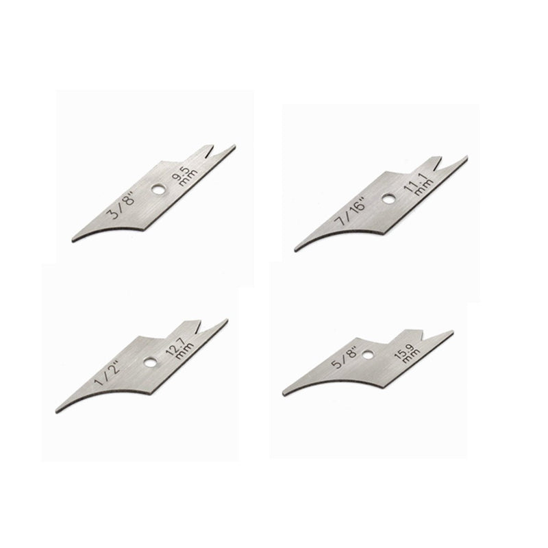 [Australia - AusPower] - Mini Pocket 11pcs Fillet Weld set inspection Throat Leg Length Inspection Tool Stainless Steel Standard & Metric 