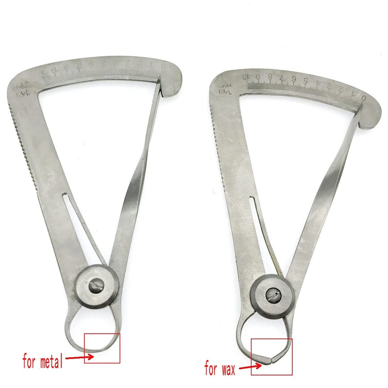 [Australia - AusPower] - Stainless Steel Inside Calipers Gauge Measuring Caliper 0-10mm Rubber Sheet for Diamonds Jewelry Stones Measure Tools A (for metal) 