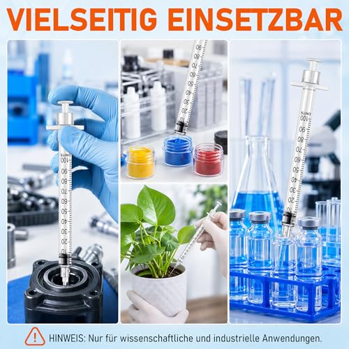 100pcs 1ml/cc 30G x 13mm Plastic Multipurpose Measuring Tools | Teril individually wrapped clear scale plastic tube for refilling liquids scientific laboratories, pet feeding 100 Stück 1ml 30G x 13mm