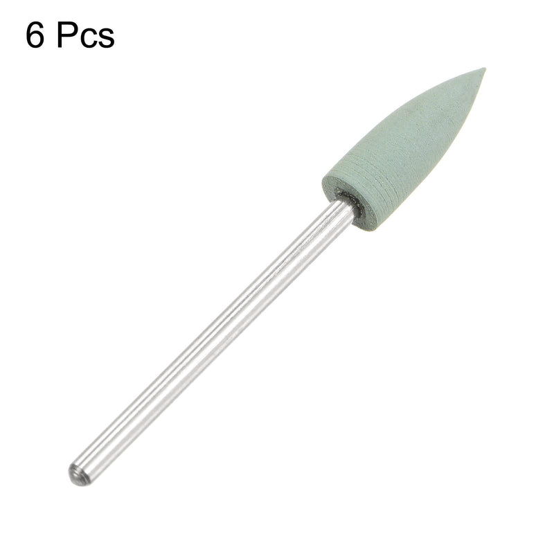 [Australia - AusPower] - sourcing map Pack of 6 800 Grit Whetstone 1/4 Inch Shank 1/9 Inch Diameter Pointed Sanding and Polishing Heads for Deburring Buffing 