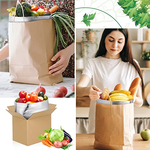 30 Pcs Insulated Box Liners for Shipping 13 x 8.5 x 12 Inch Large Foil Reusable Insulated Bags for Lunch Box Shopping Bag Shipping Container Insulation Lining Waterproof Package Frozen Food