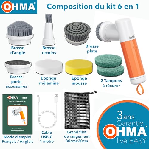 Electric Multi-purpose and Multi Surface Cleaning Brush, IPX7