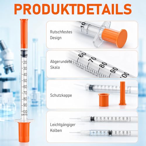 100pcs 1ml/cc 30G x 13mm Plastic Multipurpose Measuring Tools | Teril individually wrapped clear scale plastic tube for refilling liquids scientific laboratories, pet feeding 100 Stück 1ml 30G x 13mm