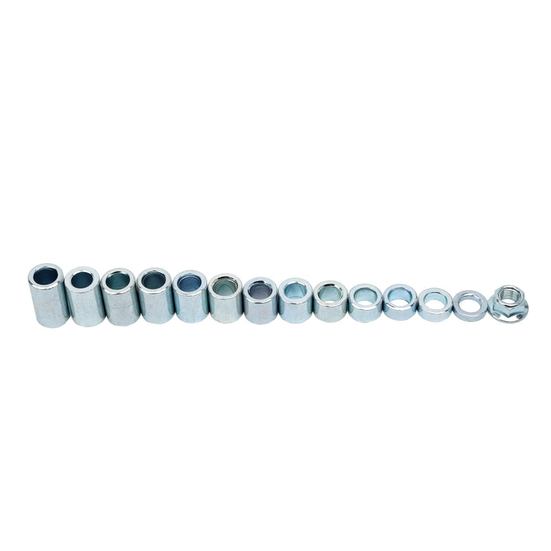 [Australia - AusPower] - MInho 13Pcs M12 Industrial Steel Spacer Sleeve Bushings Fit for 12mm classic axle 