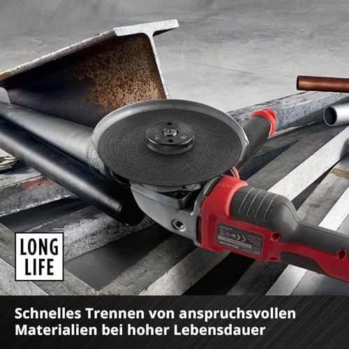 Einhell 10-Piece Thin Cutting Discs Stainless Steel Diameter 125 x 1 mm | Precision Cut | Metal Processing | 22.23mm Bore | MPA Certified | Straight Design | Includes Tin 125 x 1,0 mm 10 Stk.