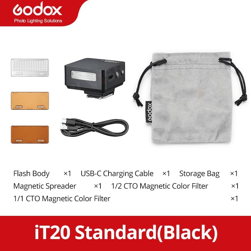 Godox IT20 C Mini TTL Camera Flash for Canon-Black Black