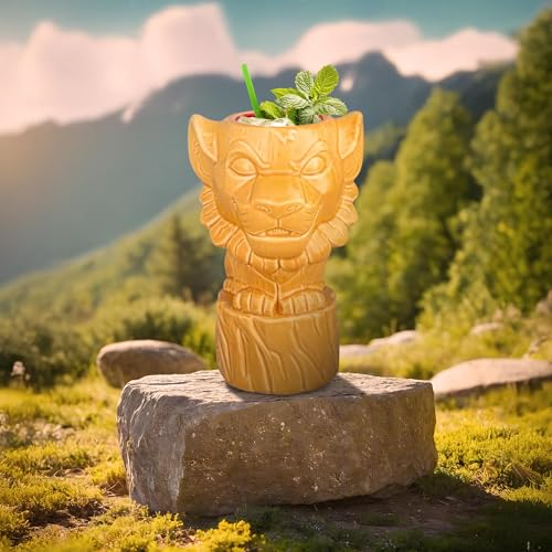 Geeki Tikis Disney The Lion King Young Simba Ceramic Mug | Party Cocktail Tumbler For Liquor And Beverages | Holds 21 Ounces