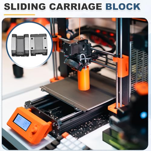 sourcing map 2Pcs MGN15C Linear Bearing Sliding Carriage Block with Mini Guide and Wrench for 15mm Linear Motion Slide Rail Guide, 3D Printer, CNC Machine 2