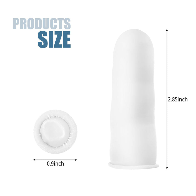[Australia - AusPower] - 100 Pcs Disposable Finger Cots, Large Latex Finger Protectors for Clean and Dry Protection, Rubber Fingers Tips Tips for Beauty and Electronic Repair (Large White) 100 Pcs 